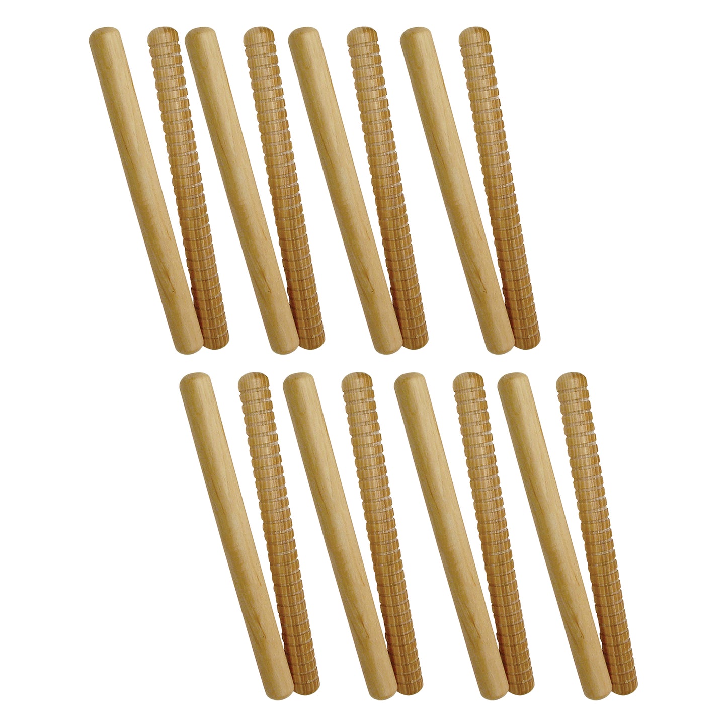 Westco 12 Pair Hickory Rhythm Sticks - Natural Finish