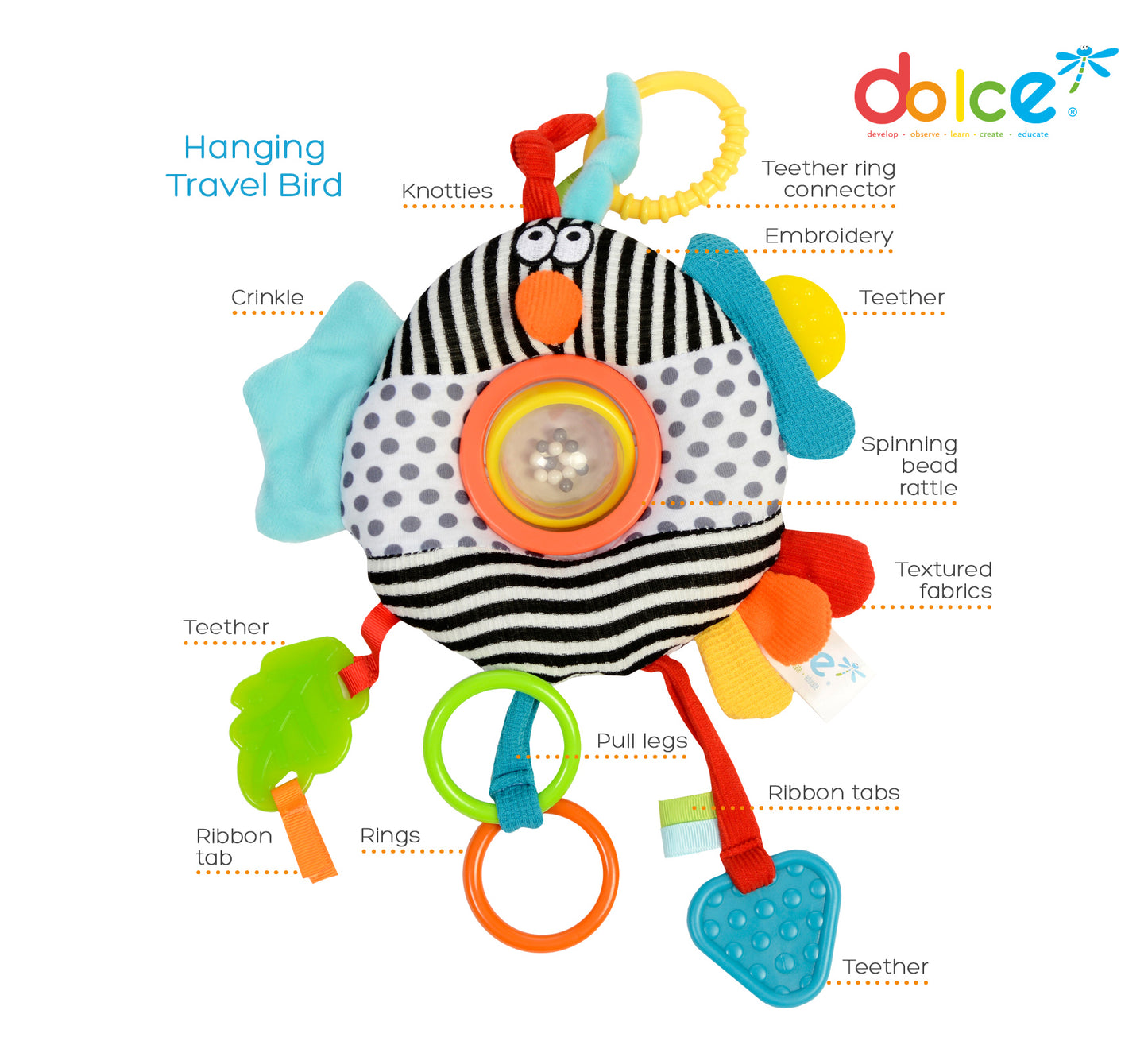 Dolce Flappy Bird – Interactive Teether Toy