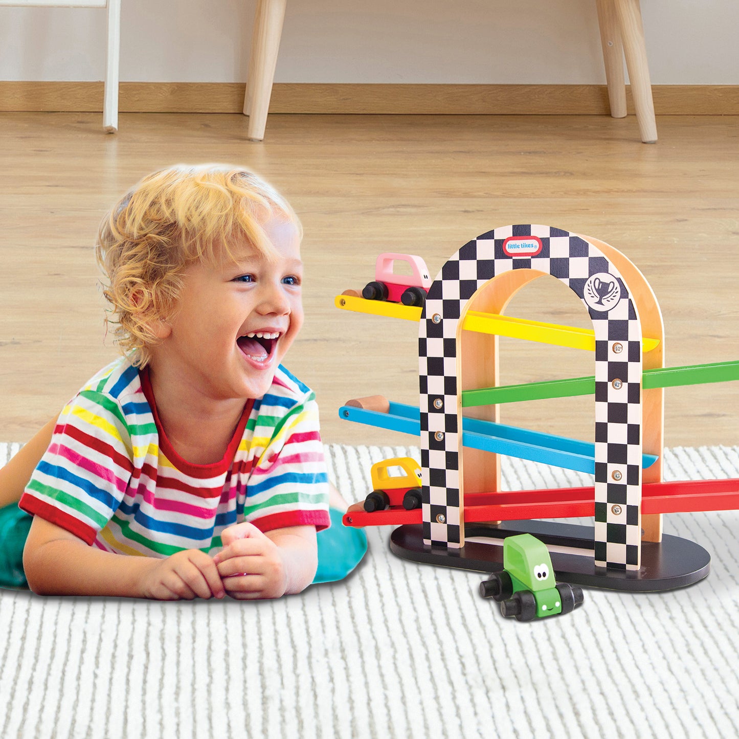 Little Tikes Wood Switchback Racetrack with Cozy Coupe Cars