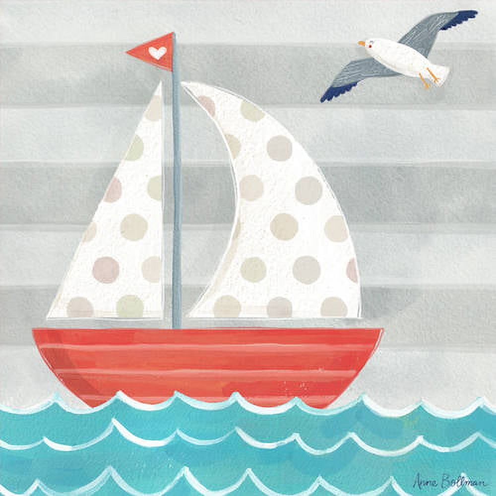 Oopsy Daisy Let's Set Sail Octopus Canvas Wall Art, 10x10, Blue