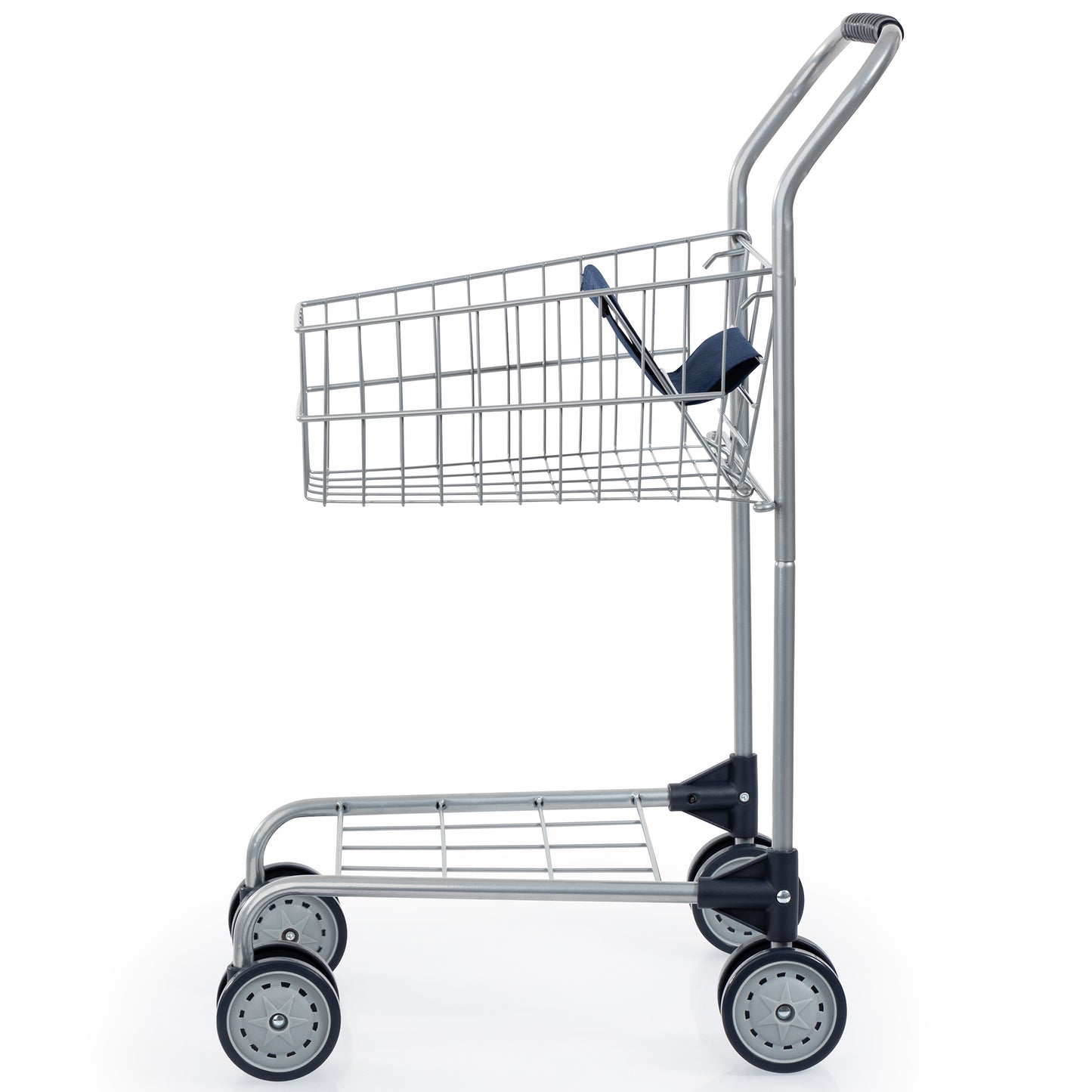 Bayer Design Grocery Shopping Cart - Toddler Pretend Play Toy, Grey & Blue