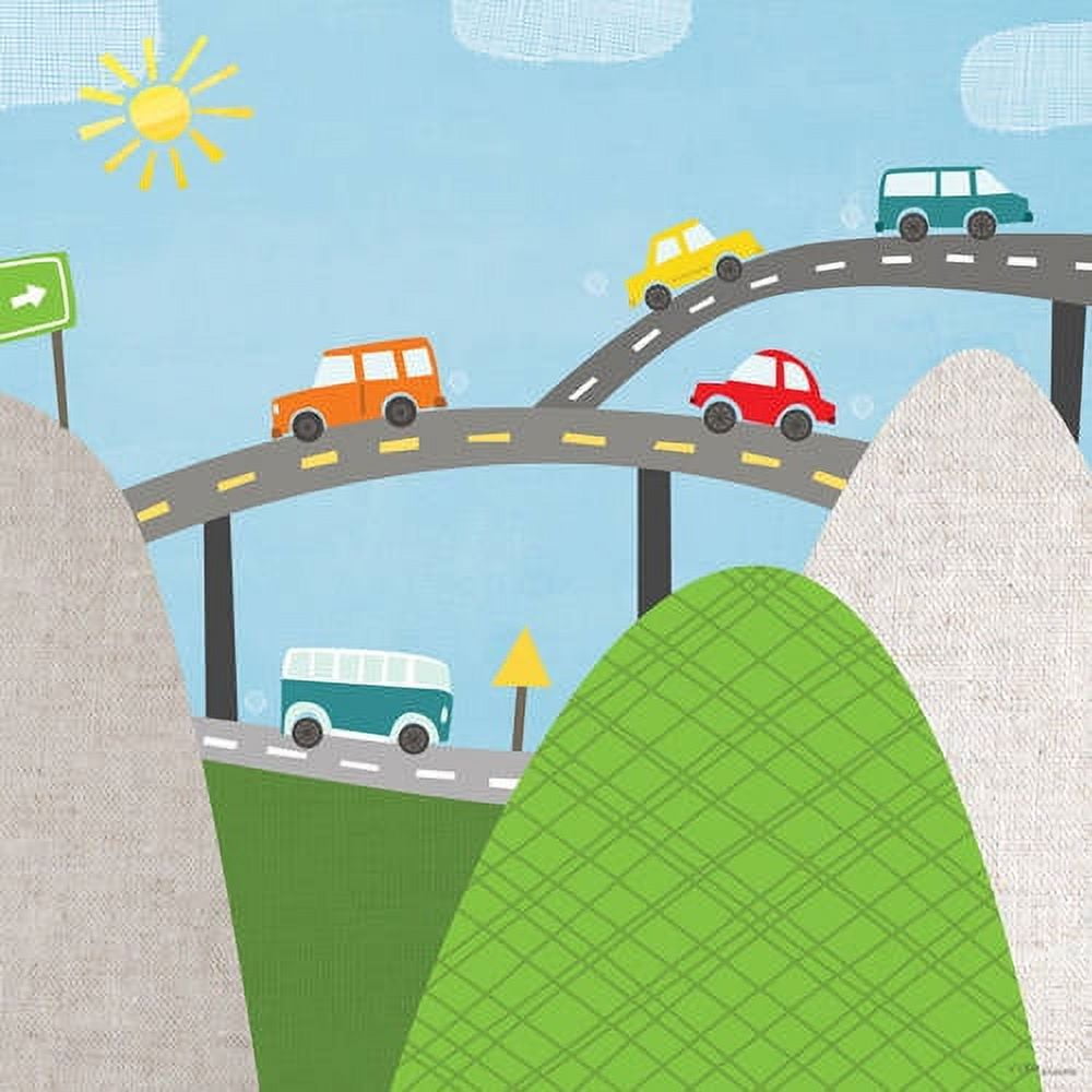 Oopsy Daisys Zooming Cars Canvas Wall Art 10x10