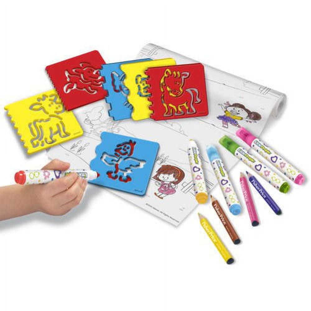 Little People Discovery Stencil Sets - Colorful Animal Sketch Kit
