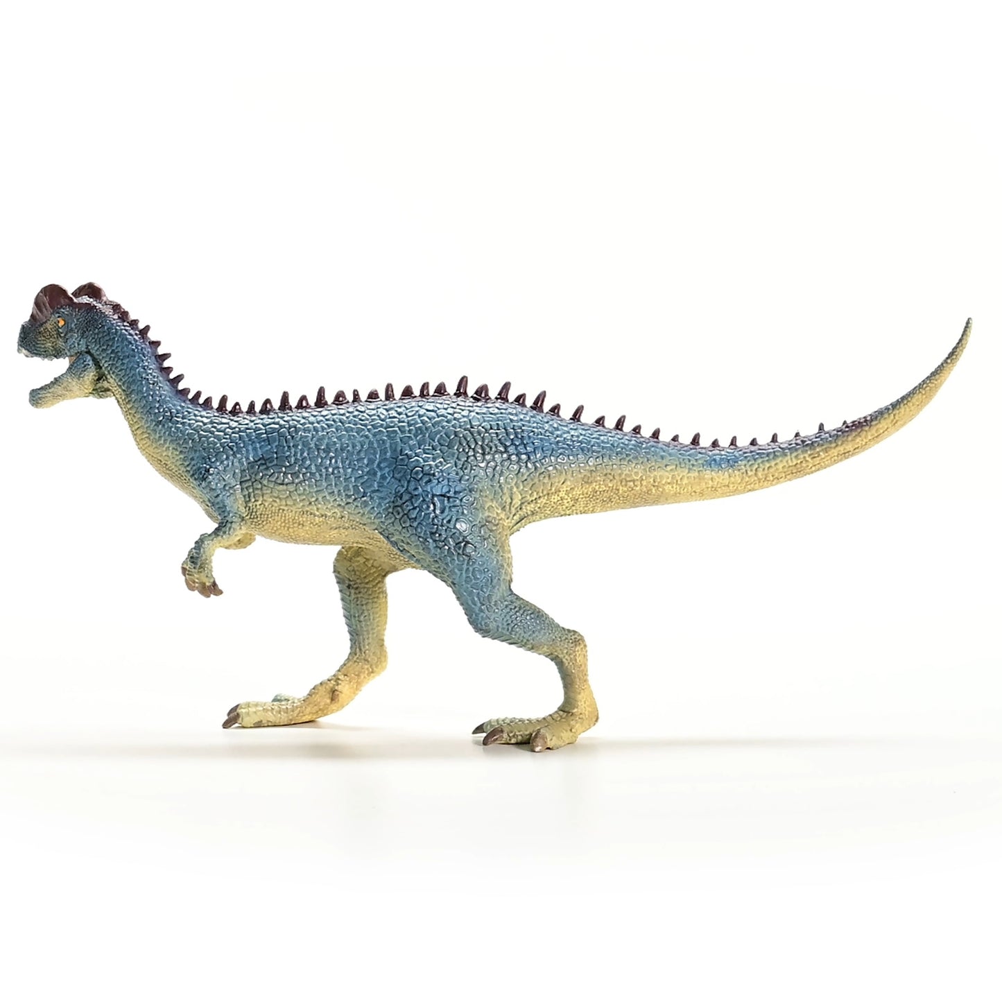 Schleich DINOSAURS 9" Dilophosaurus Figurine with Movable Jaw, Red-Blue
