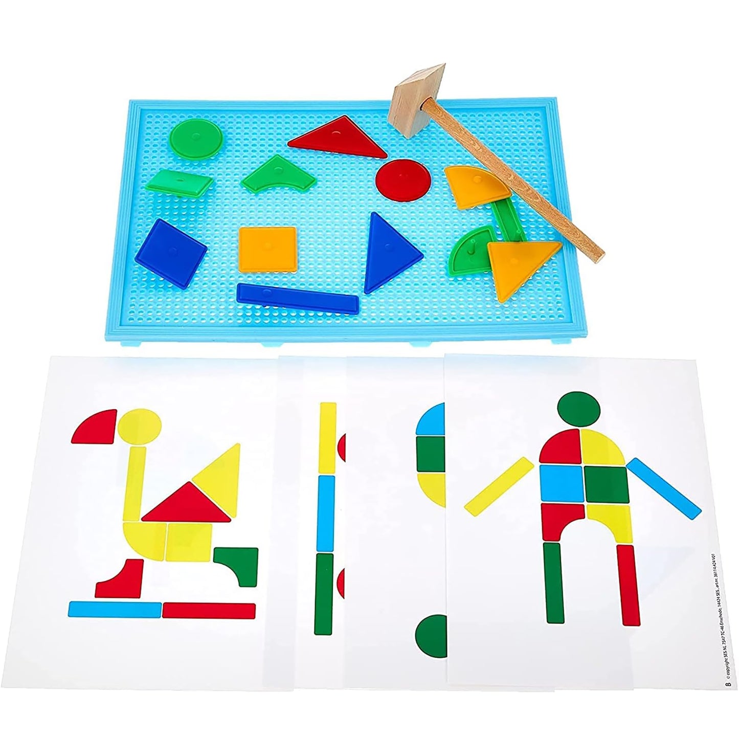 SES Creative My First Hammer Tap Tap - Colorful Shape and Scene Crafting Toy for Toddlers