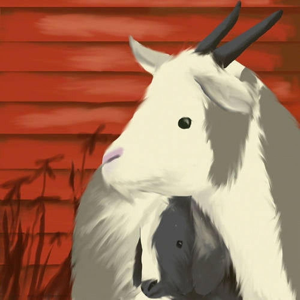 Oopsy Daisys Maggie's Goats - Giclee Canvas Wall Art 10x10"