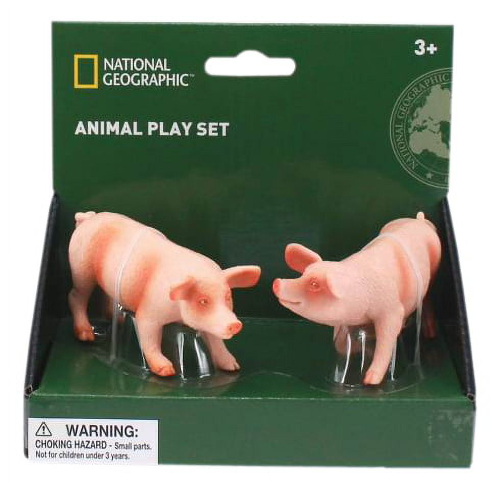 National Geographic Playful Pigs Figurine Duo