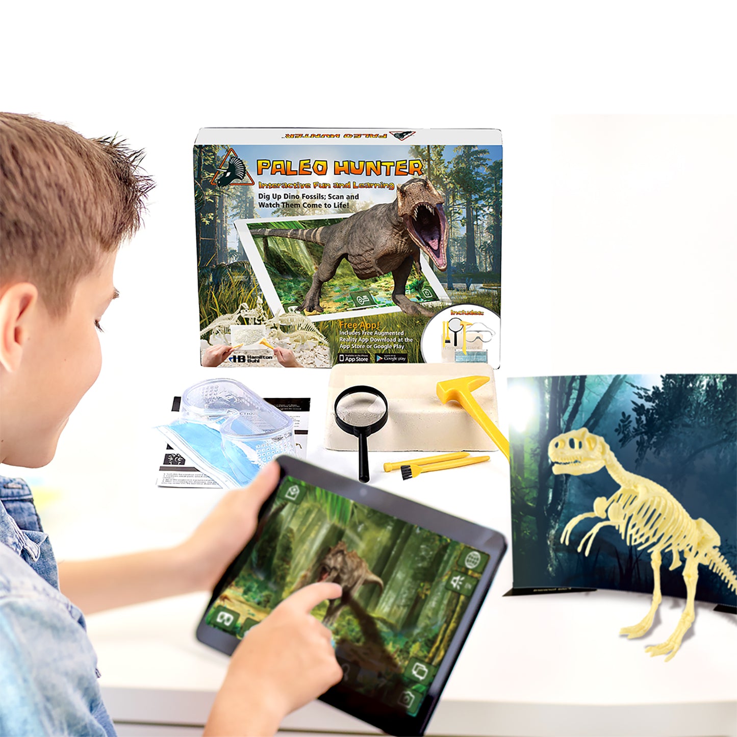 HamiltonBuhl Paleo Hunter Dig Kit - Complete Dinosaur Excavation Set for STEAM Learning