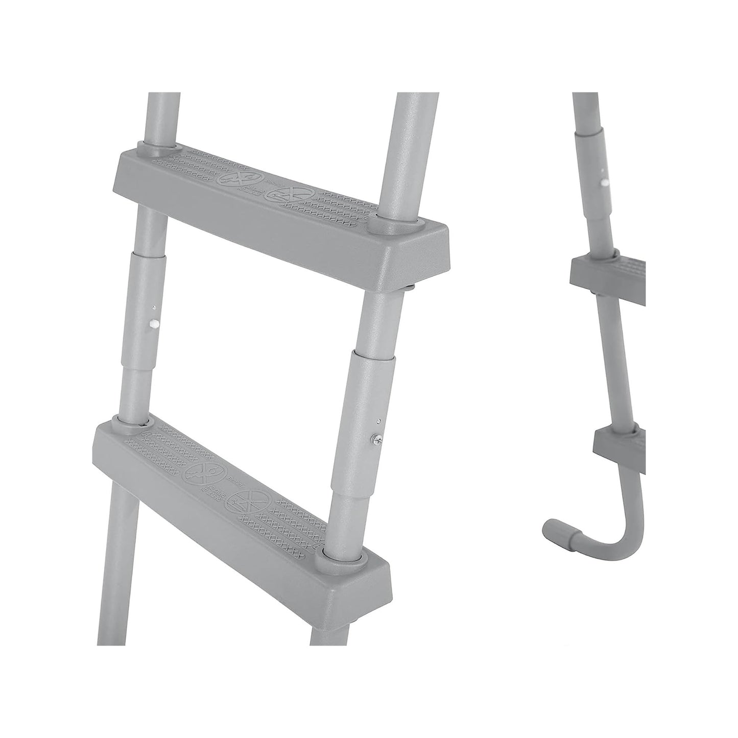 Bestway: 52" Steel Above Ground Swimming Pool Ladder No-Slip Steps