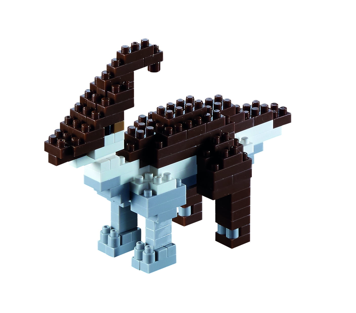 Brixies Parasaurolophus 115-Piece Micro Brick Model Kit - Dinosaur Themed