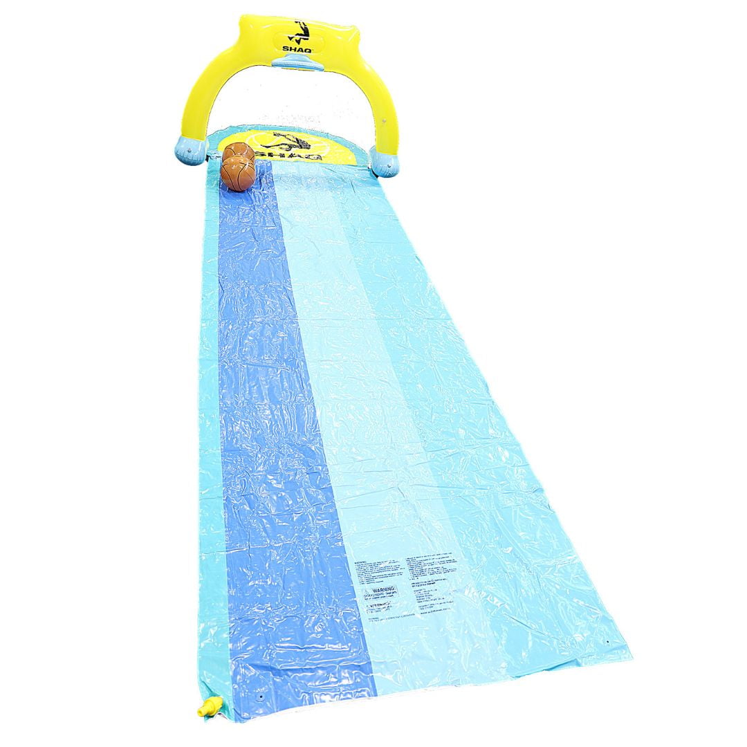 SHAQ Triple Water Slide with Splash Pool & Inflatable Boards