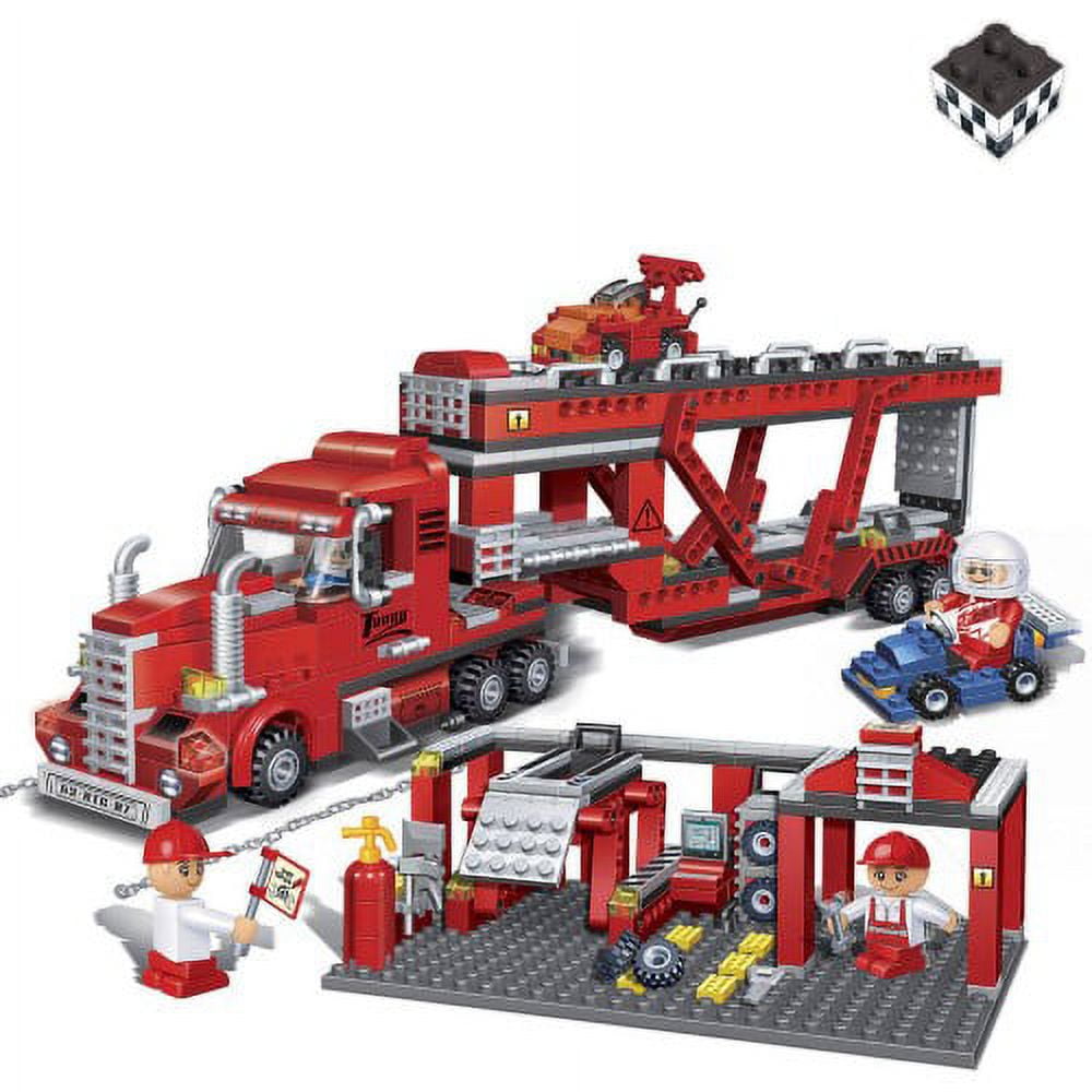 Mega Hauler Building Set - Transportation Truck: Red 660 Pcs