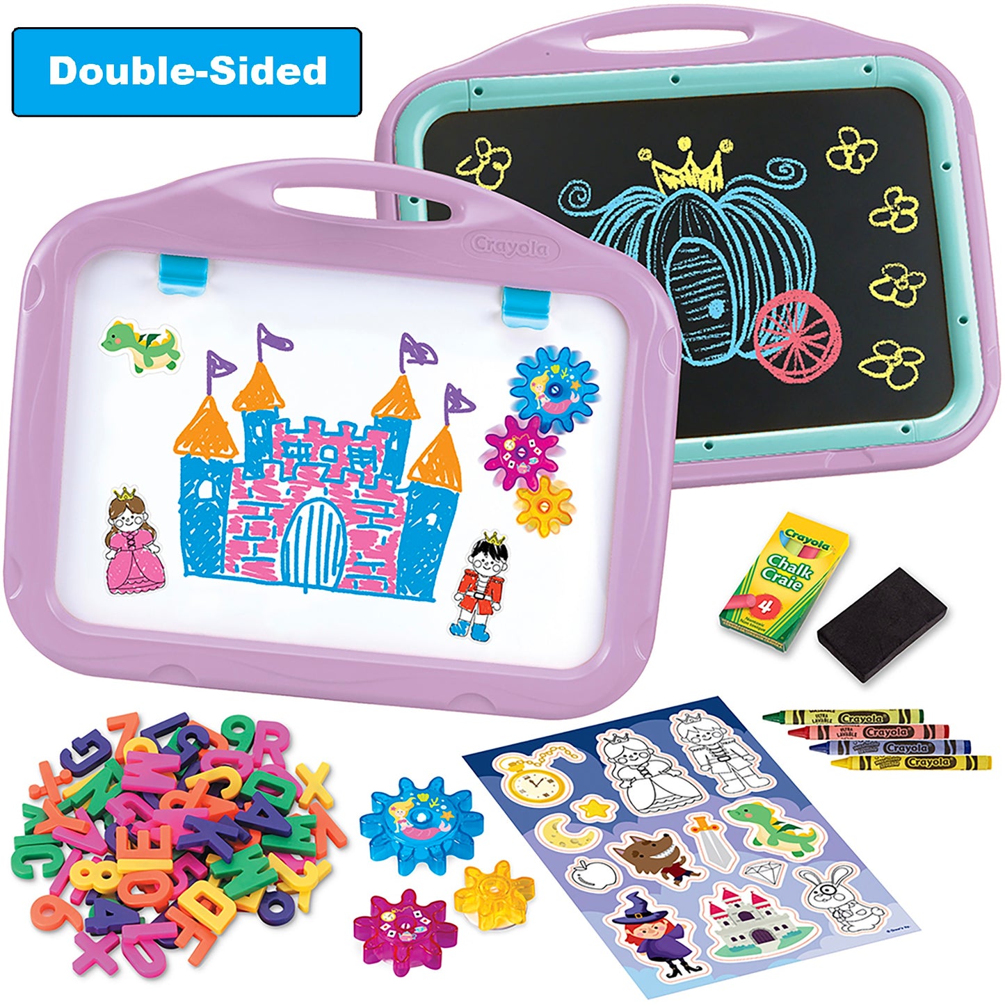 Creative Kids Purple Fairy-Tale Magnetic Board Playset - Dual-Sided
