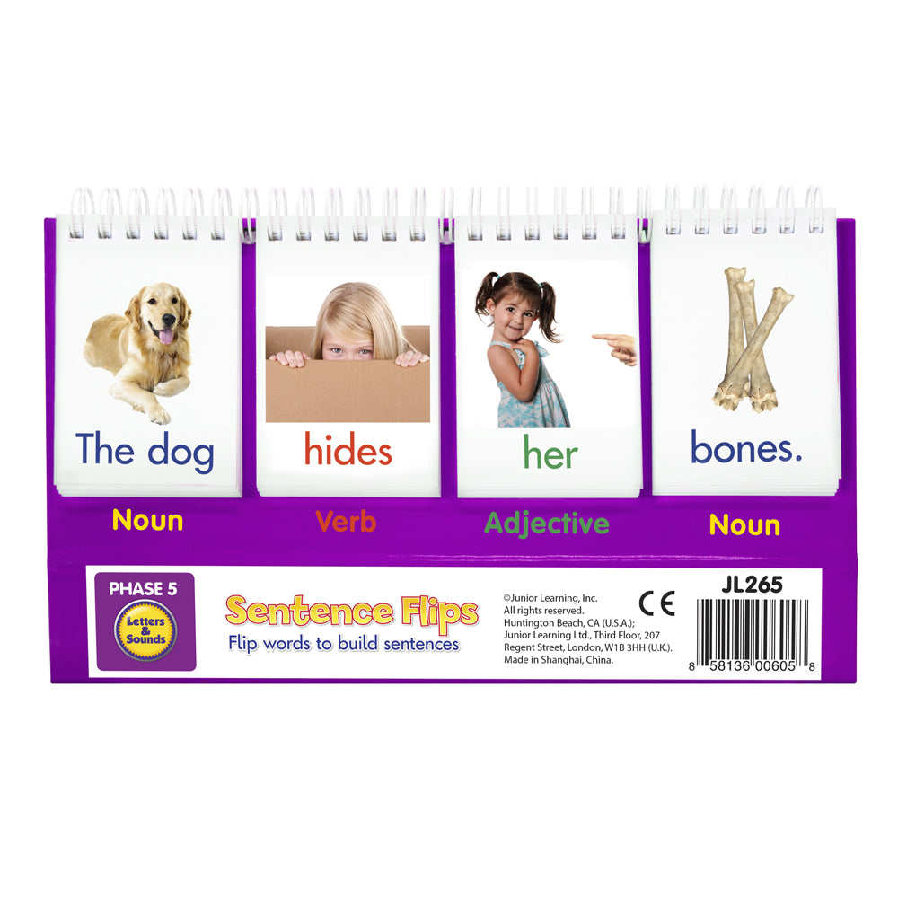 Junior Learning Sentence Builder Flip Cards - Language Skills - Ages 4-6