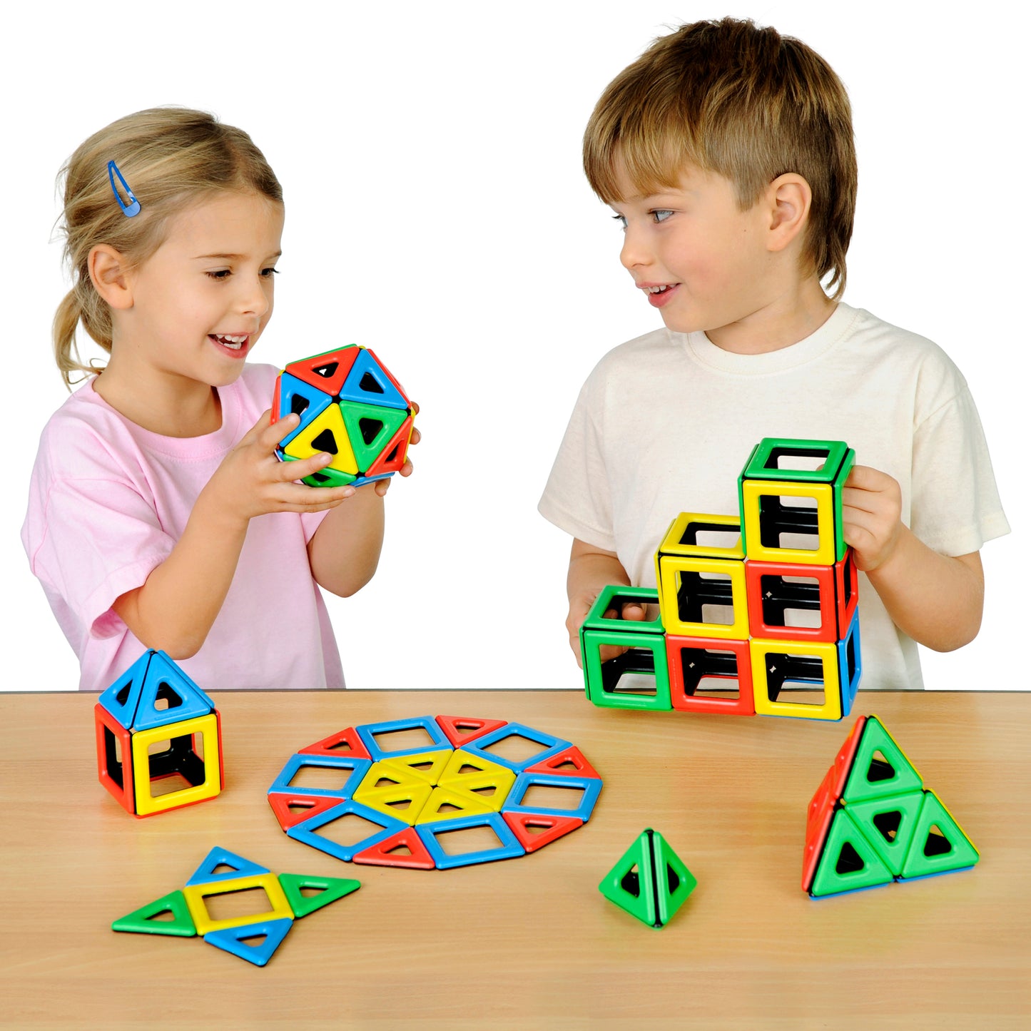 Polydron Magnetic Polydron Class Set, 96 Pieces - Educational Building Toy