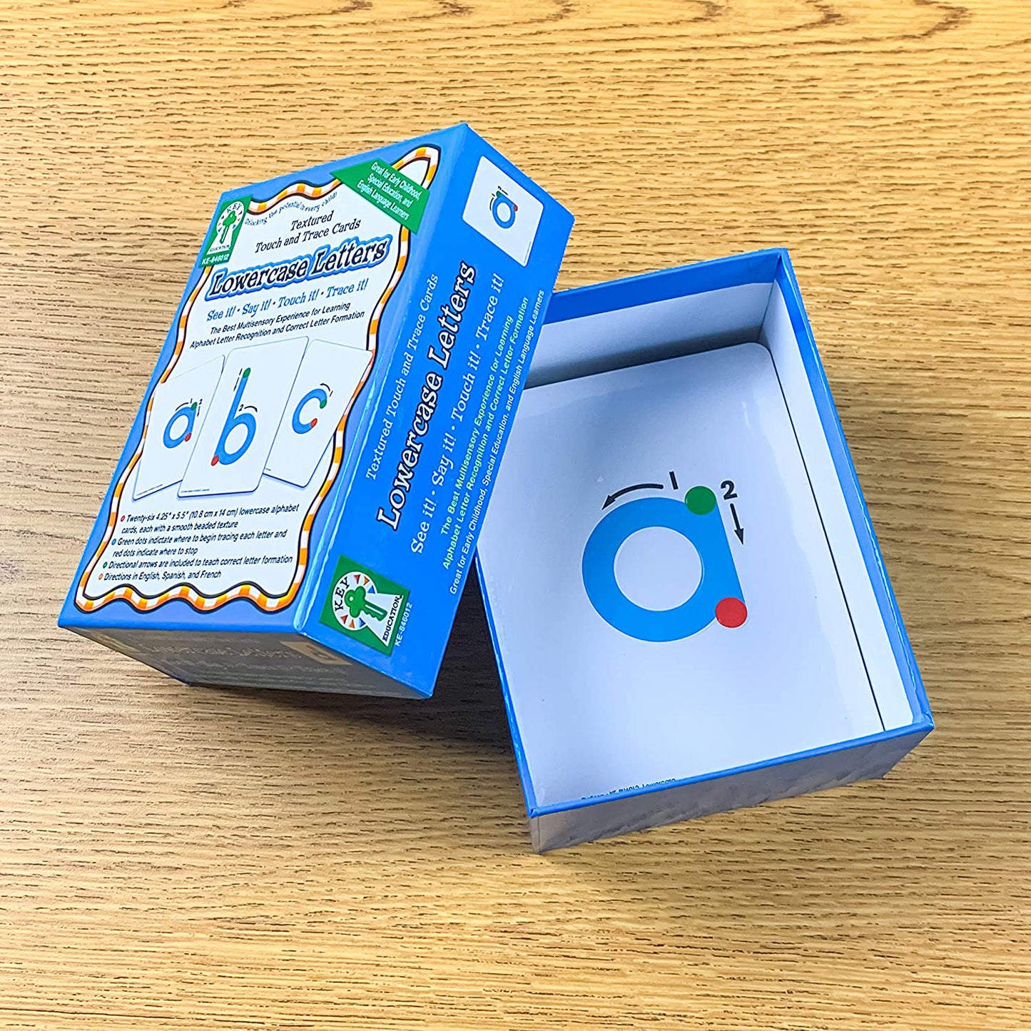 Key Education Textured Touch and Trace Cards - Lowercase Alphabet Learning Set