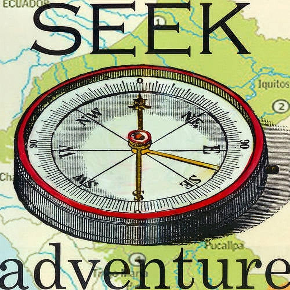 Oopsy Daisys Seek Adventure Colorful Compass Canvas Wall Art