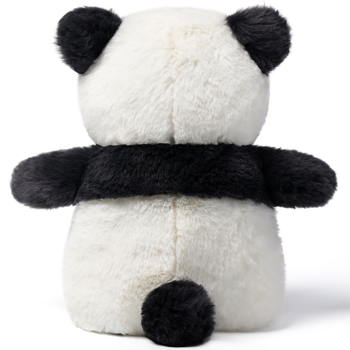 Shy Panda Cub 7" plush toy with white head and black ears, arms, and tail