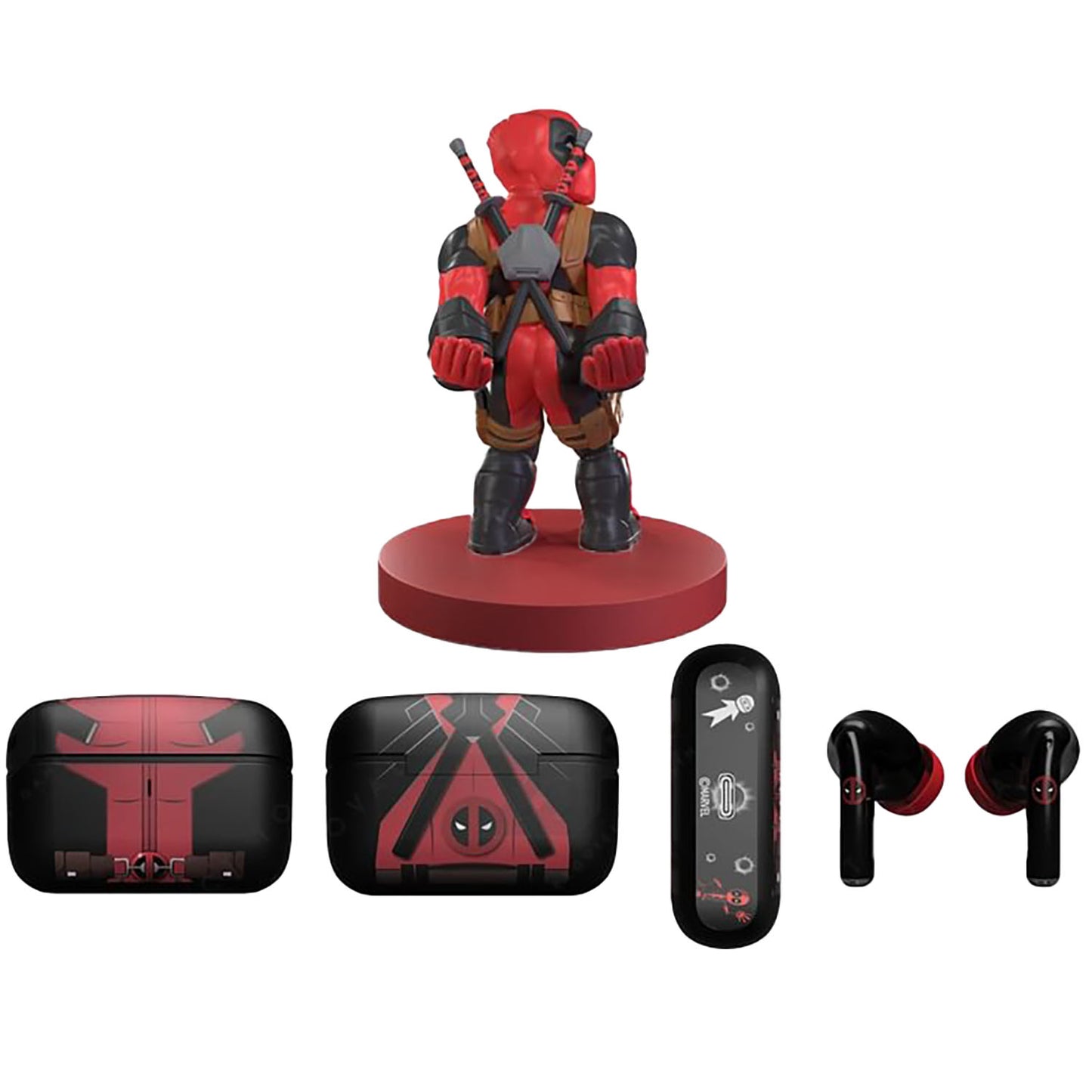 Exquisite Gaming Deadpool Pro Buds & Holdems - Marvel Bluetooth Earbuds