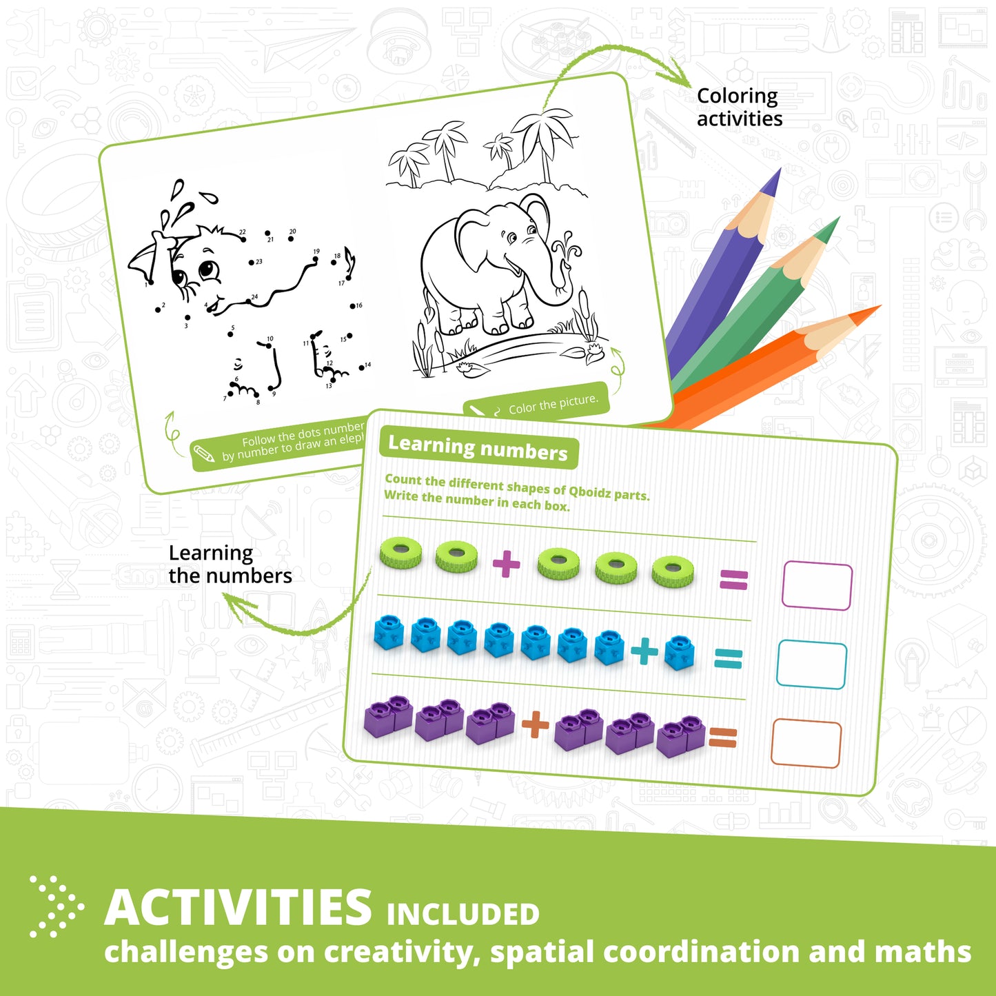 Engino Qboidz Elephant 11-in-1 Building Set for Kids 4+