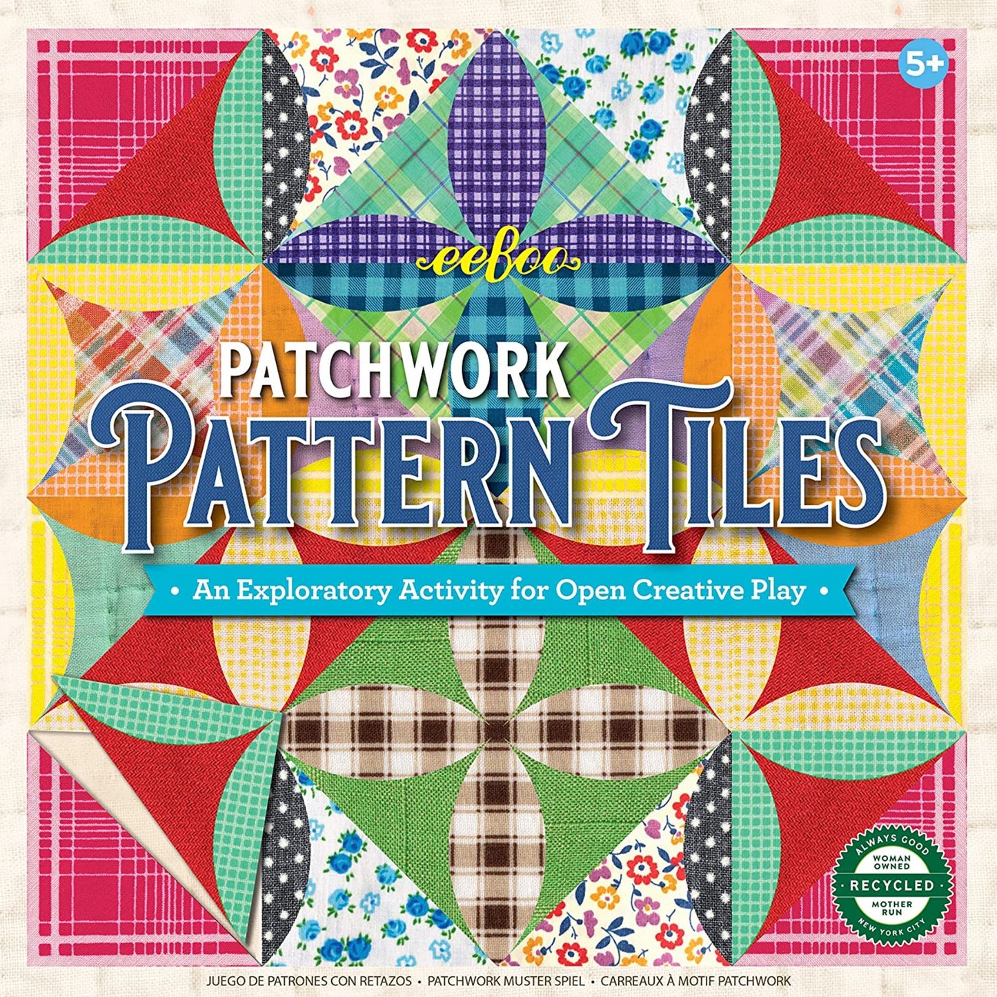 Eco-Friendly Patchwork Pattern Triangular Puzzle - 64 pc