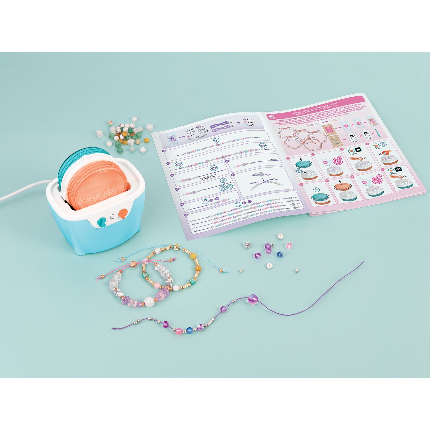 Make It Real Polish & Shine Bead Tumbler - 327pc Jewelry Craft Kit - USB Powered