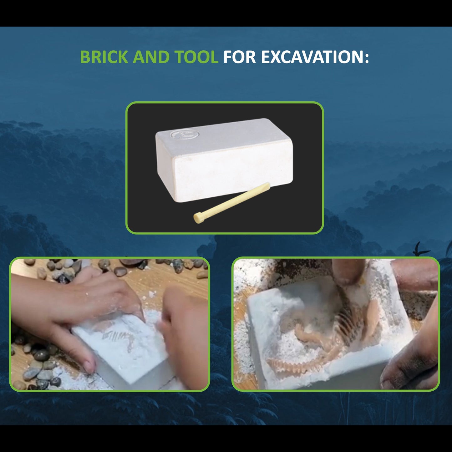 Dino Explorers AR Dinosaur XL & Brick Combo - 10" Triceratops Sound Figure