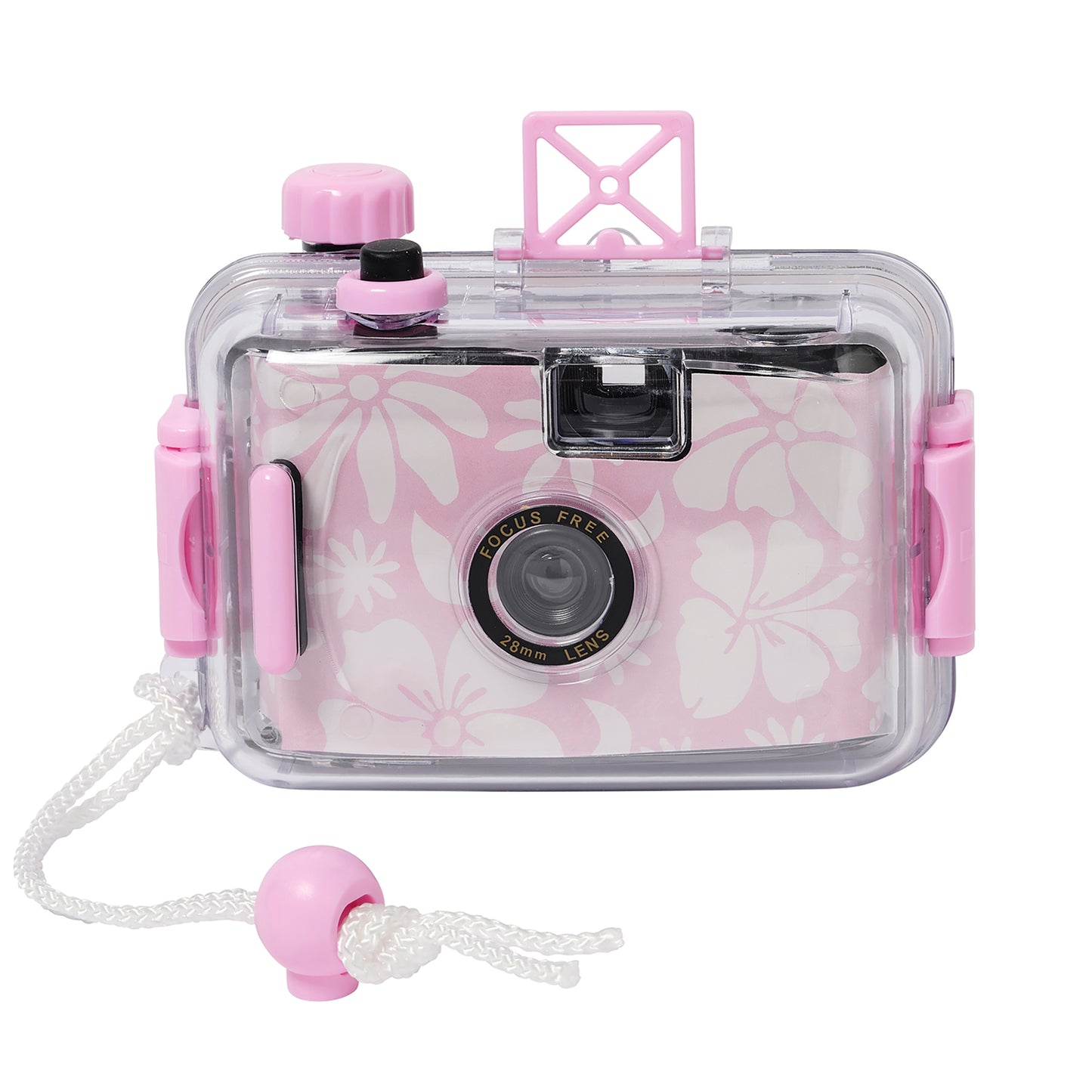 Sunnylife Pink Floral Underwater Camera - Retro 35mm, Waterproof with Wrist Strap
