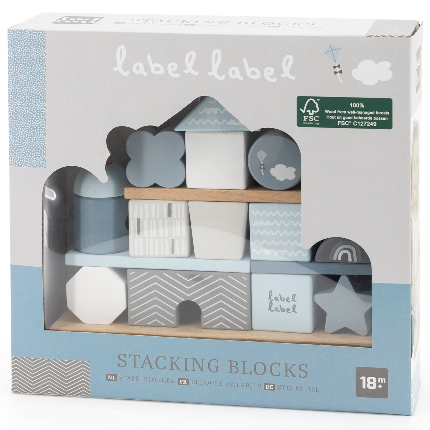 Stacking Blocks House: Blue