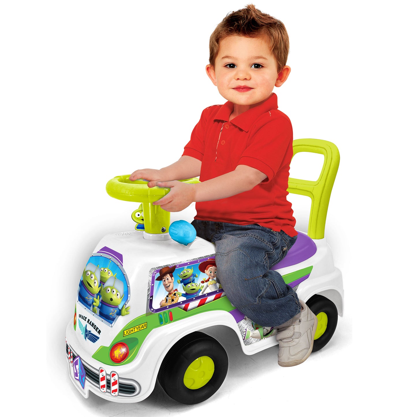 Kiddieland Buzz Lightyear Adventure Ride-On - Disney Space Light & Sound, 12mo+