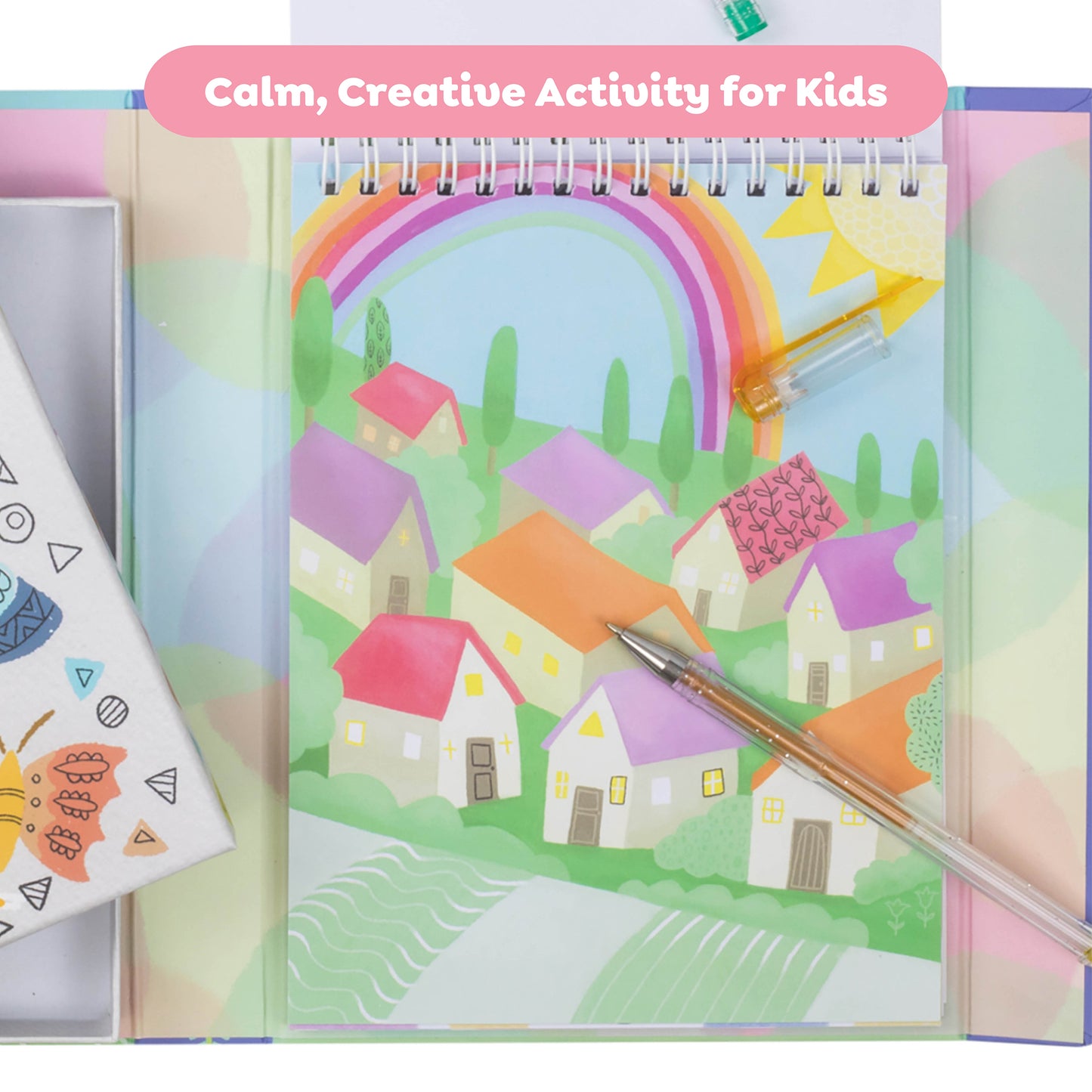 Tiger Tribe Mindful Doodling Peaceful Patterns Activity Kit with Gel Pens