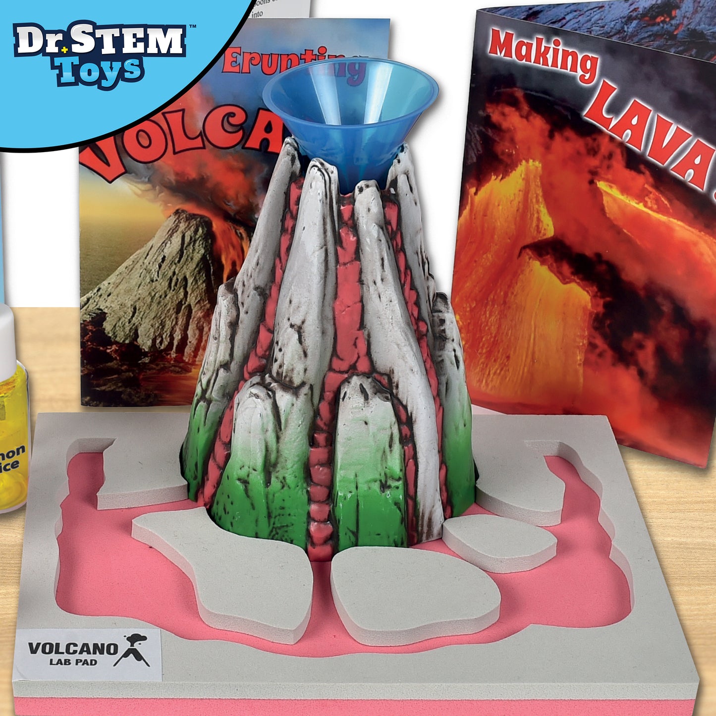 Dr. STEM Volcano Lab Kit - Erupting Experiments Set for Kids 5+