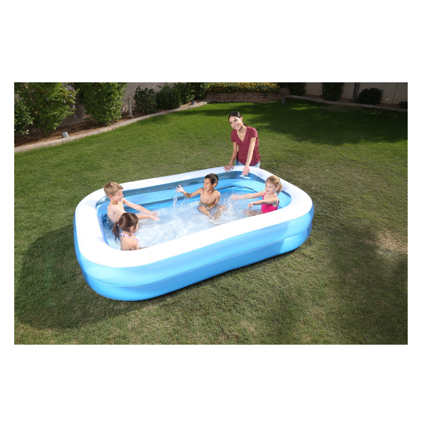 Bestway H2OGO! Splash & Play Inflatable Family Pool, Blue
