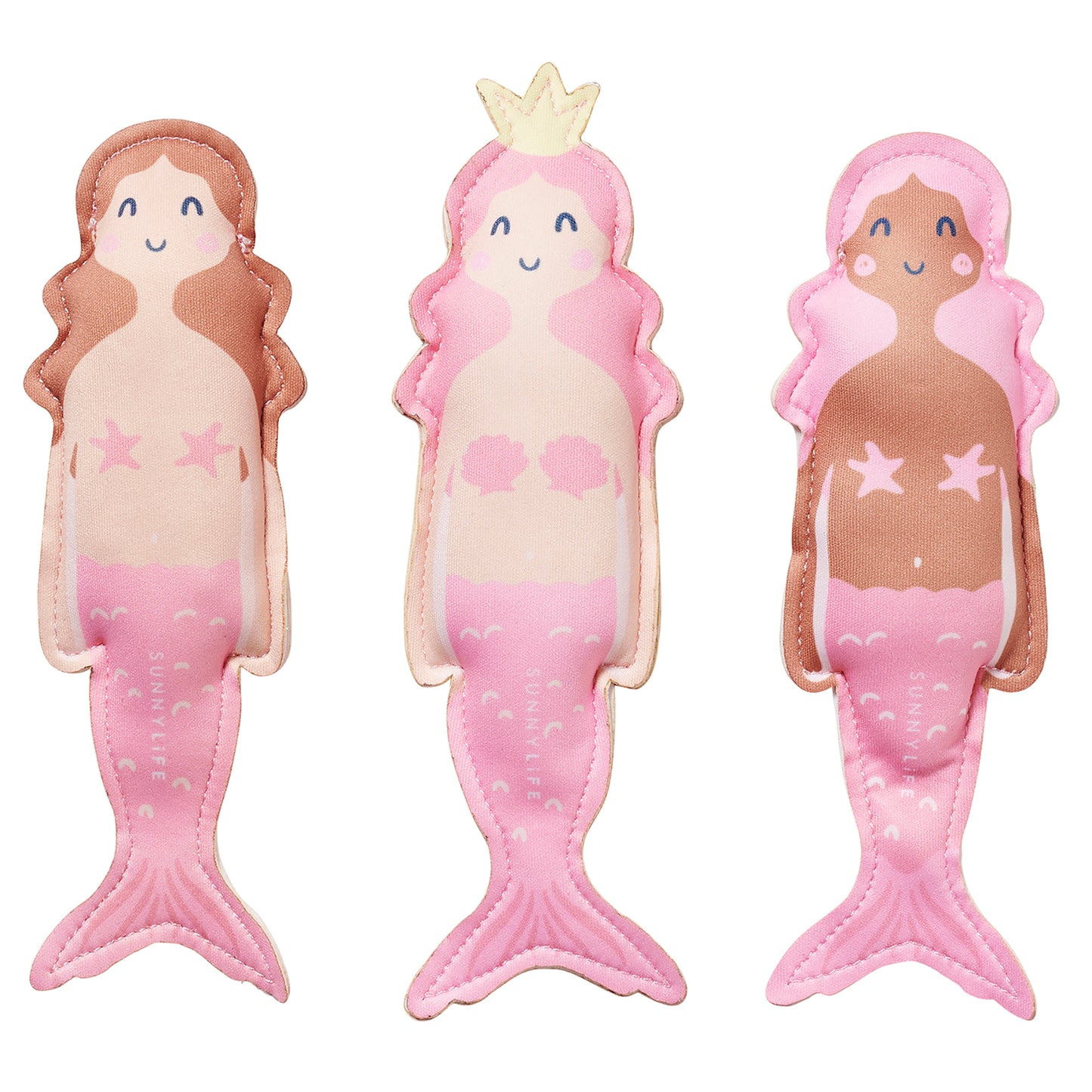 Sunnylife Mermaid Dive Buddies - Ocean Treasure Rose 3pk, Pool Play Toy for Kids 6+