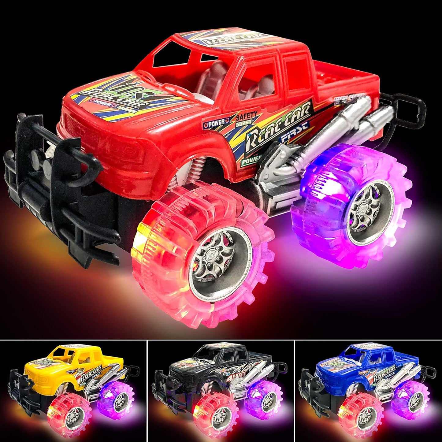 Brilliant Blaze Light-Up Monster Truck Set - 4pc