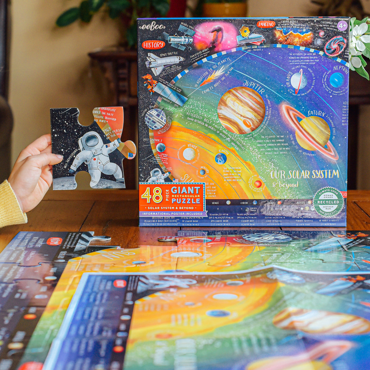 eeBoo Galactic Exploration Giant Floor Puzzle - 48 pc