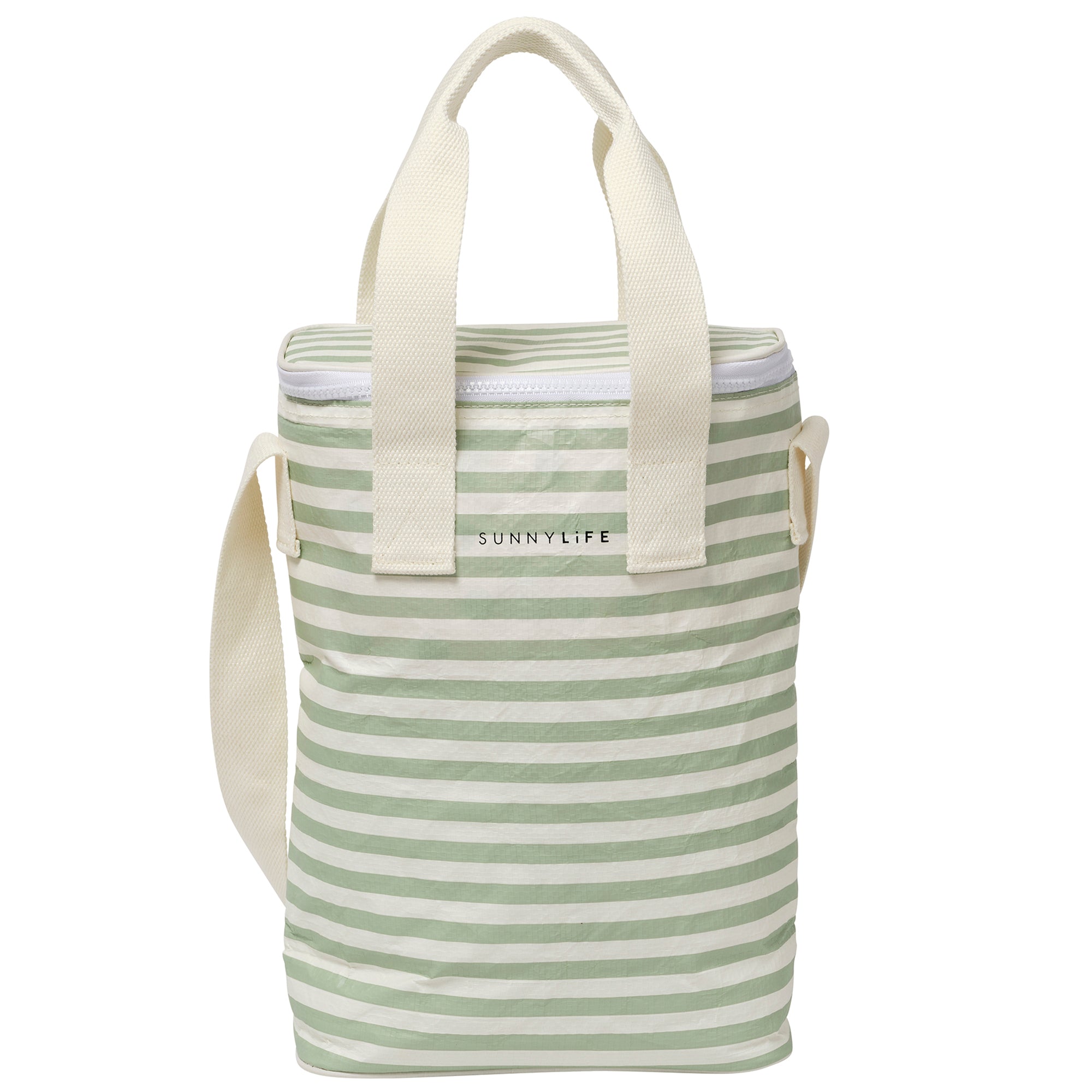 LIGHT COOLER TOTE - LA PALMA SAGE STRIPE