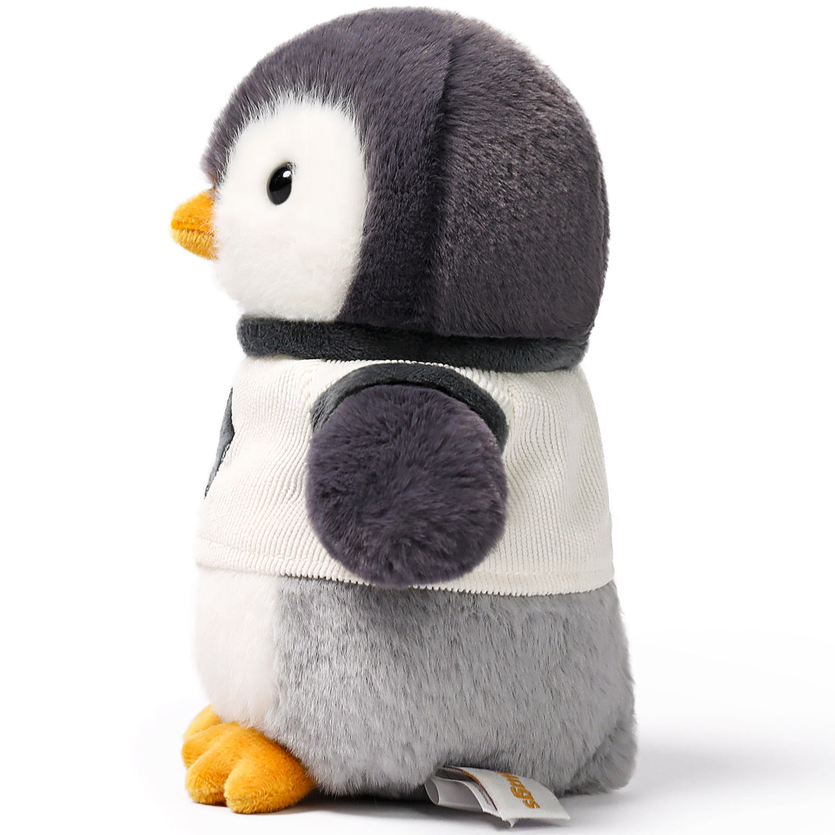Ocean Series River Penguin 7" plush toy with gray head, white face, orange beak, white belly with dark circle, and or...
