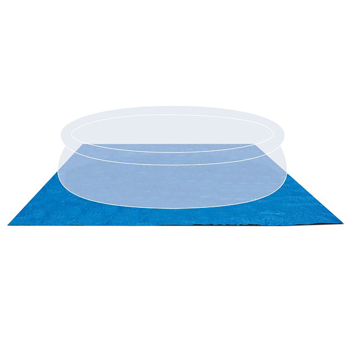 Intex Durable Blue Pool Ground Cloth for 8-15ft Round Above Ground Pools