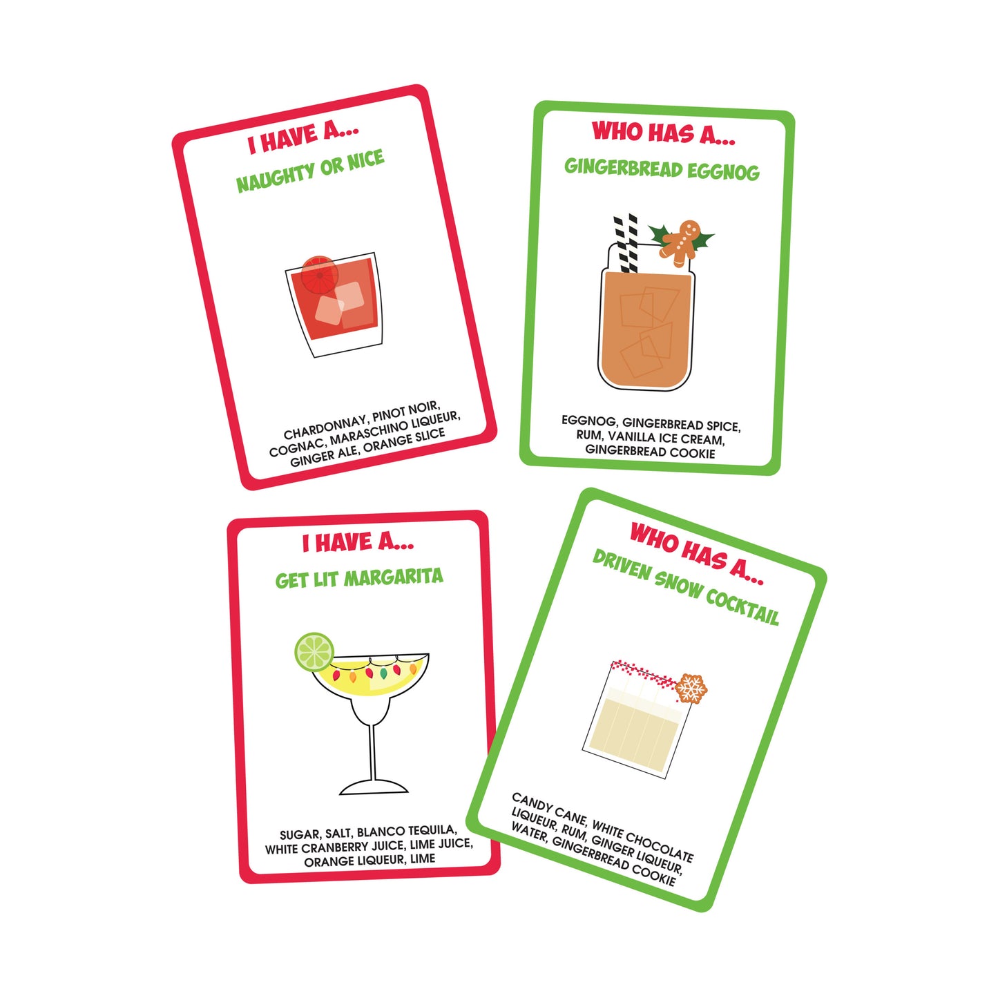 Making Spirits Bright - Let's Get Merry Holiday Card Game