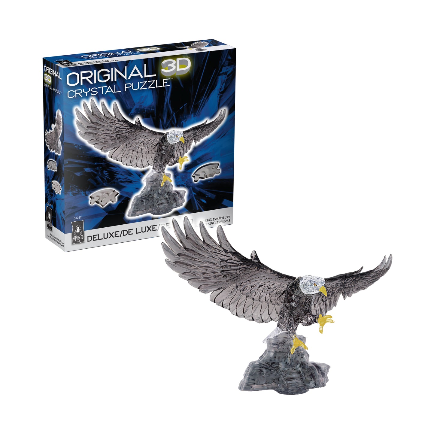 BePuzzled Majestic Eagle 3D Crystal Puzzle - 62 Pieces