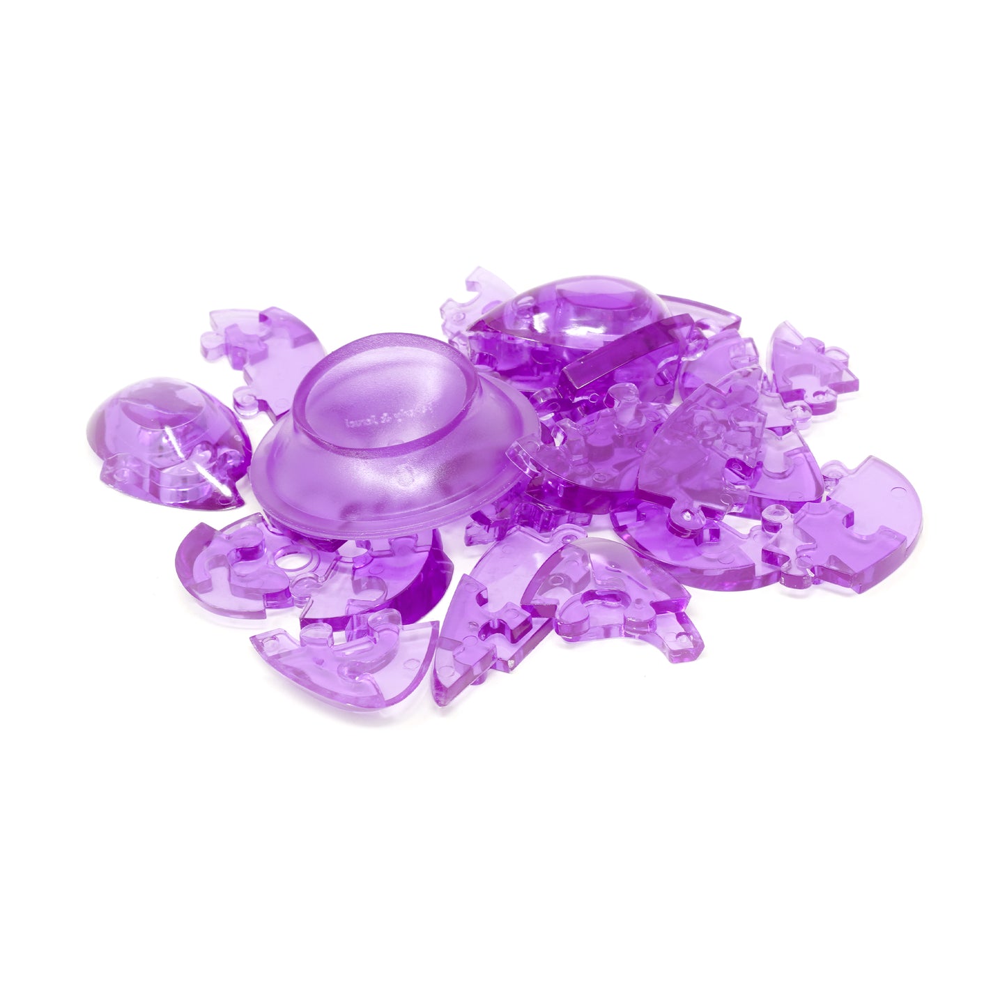 Enchanting Heart-Shaped Purple 3D Crystal Puzzle - 46 Pcs