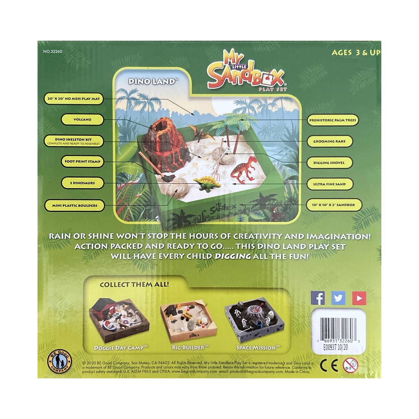 Dino Land - My Little Sandbox - Deluxe Tabletop Play Set