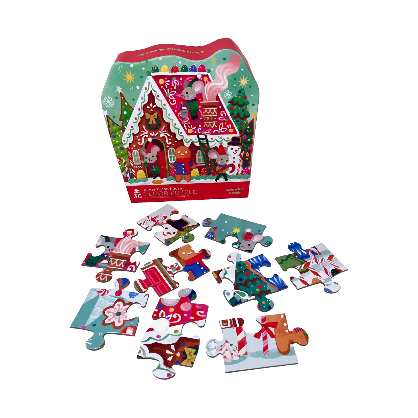 Crocodile Creek Gingerbread House 36-Piece Floor Puzzle