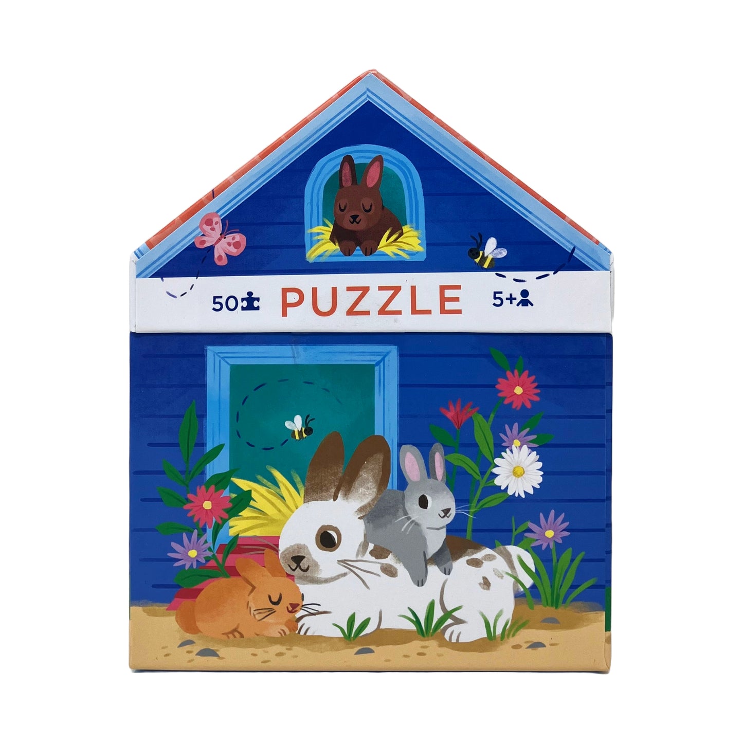 Bunny House Puzzle - Whimsical 50 pc Jigsaw