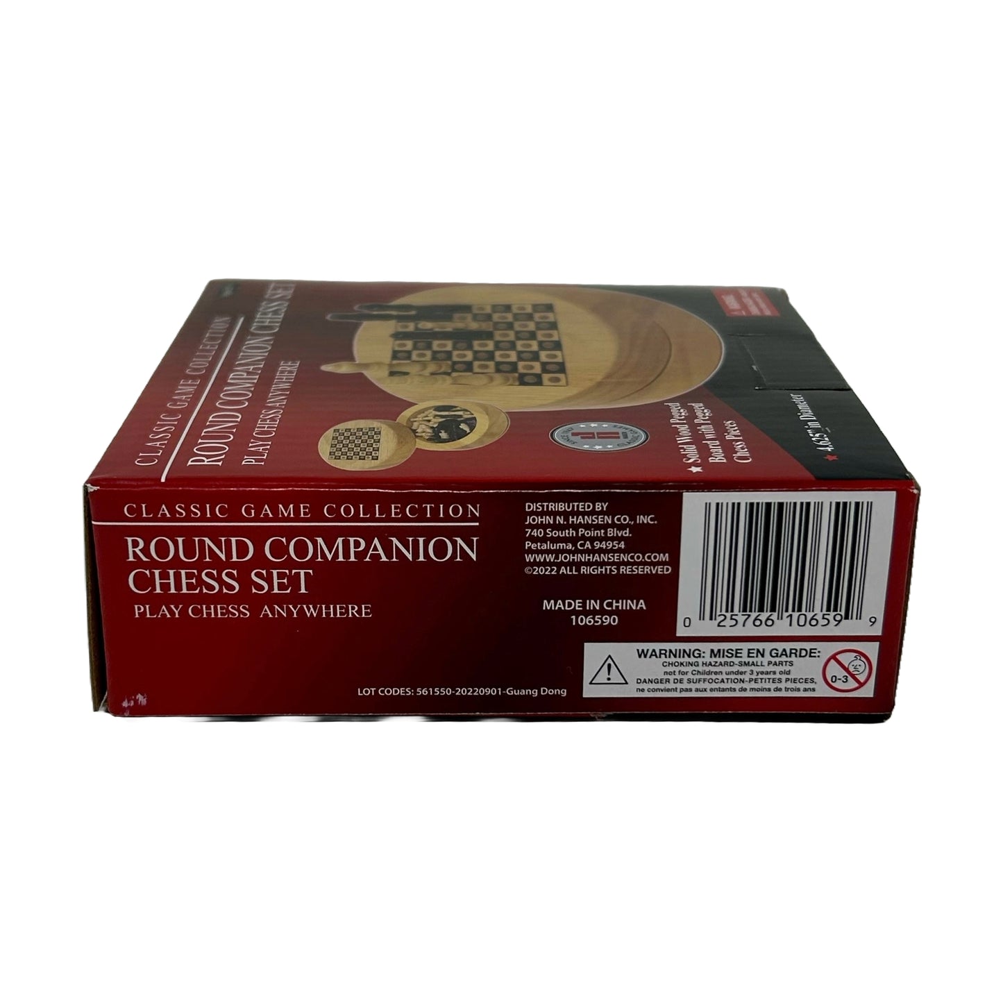 Classic Game Companion Round Chess Set - Portable Travel Edition