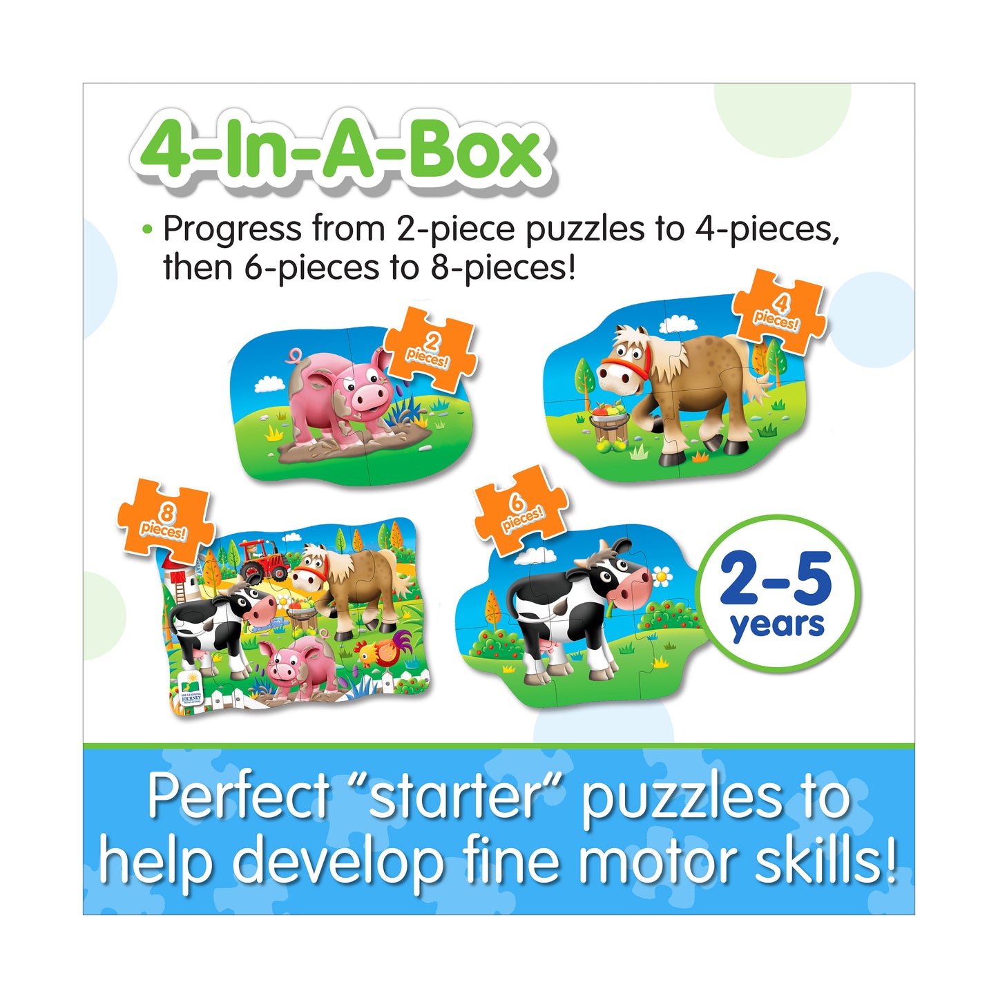 My First Puzzles - Farmyard Friends 4-Pack Puzzle Set