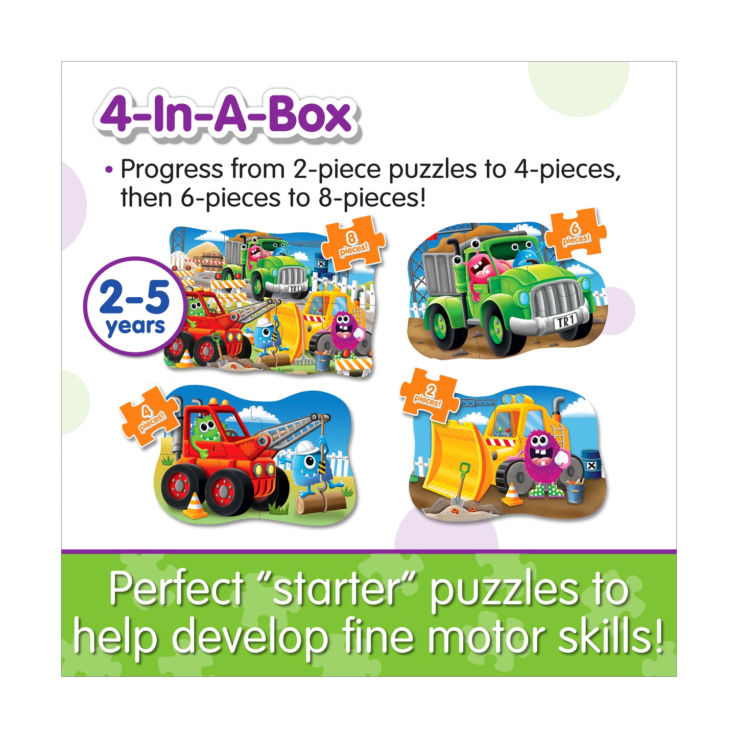 My First Puzzles - Monster Trucks 4-Pack Puzzle Set