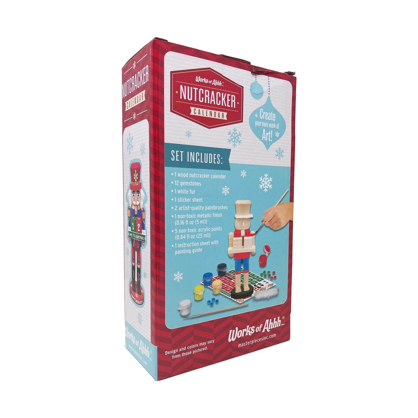 Works of Ahhh Nutcracker Calendar Wood Paint Set - Holiday Craft Kit