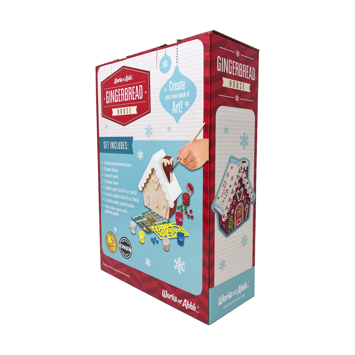 Works of Ahhh Gingerbread House Wood Painting Craft Kit